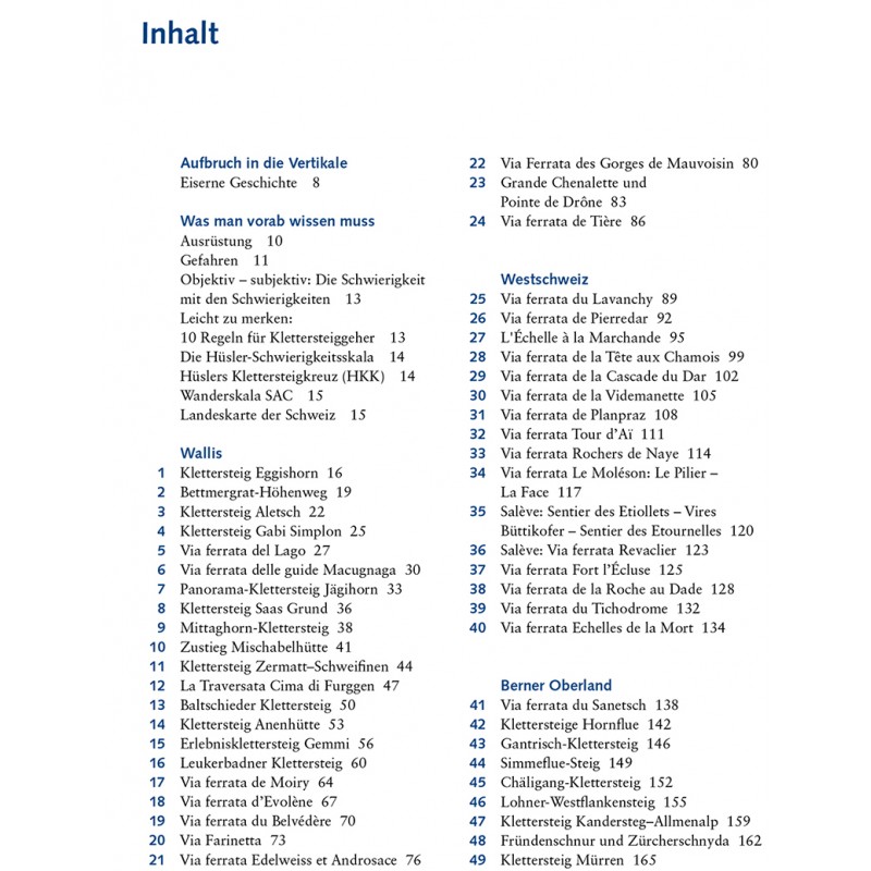 Die Klettersteige der Schweiz