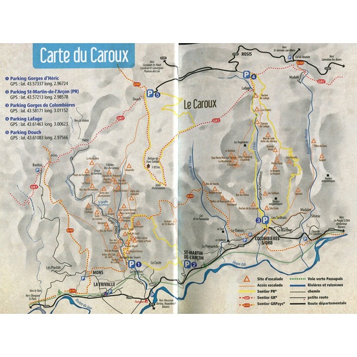 Klettertopo Le Caroux