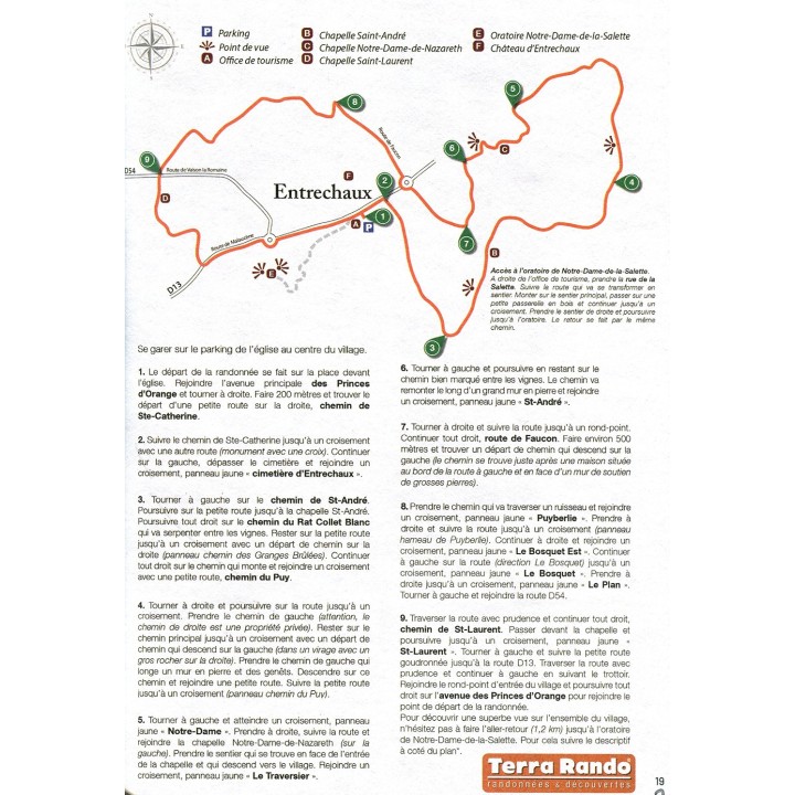 Klettertopo Entrechaux